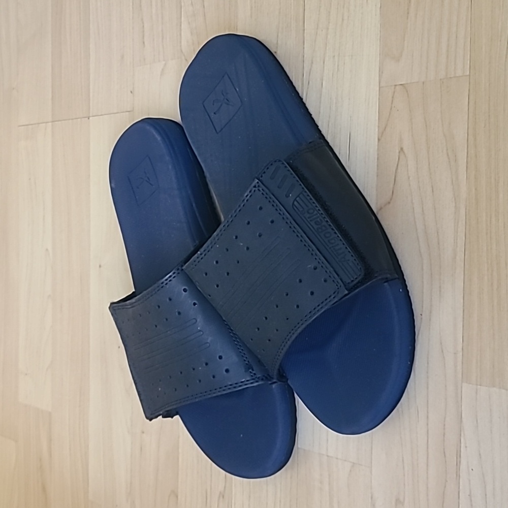 ARRIGO BELLO Mens Slides Slip On Sandals Adjustable Comfortable Size 10.5